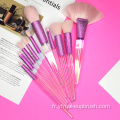 10 pcs Creative Professional Crystal Maquillage Outils de brosse